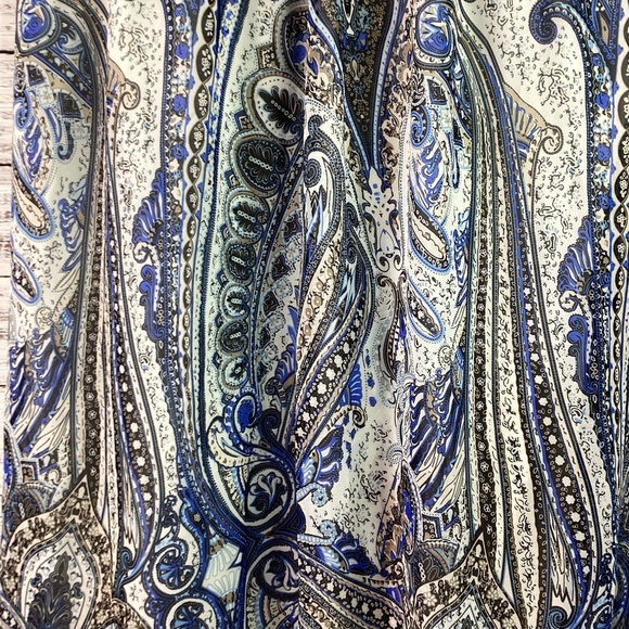 AVENUE PAISLEY PLUS SIZE 14 16 Blues, Black & White Maxi Dress - Picture 10 of 15